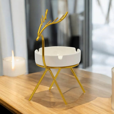 Golden Deer Decoration Ashtray
